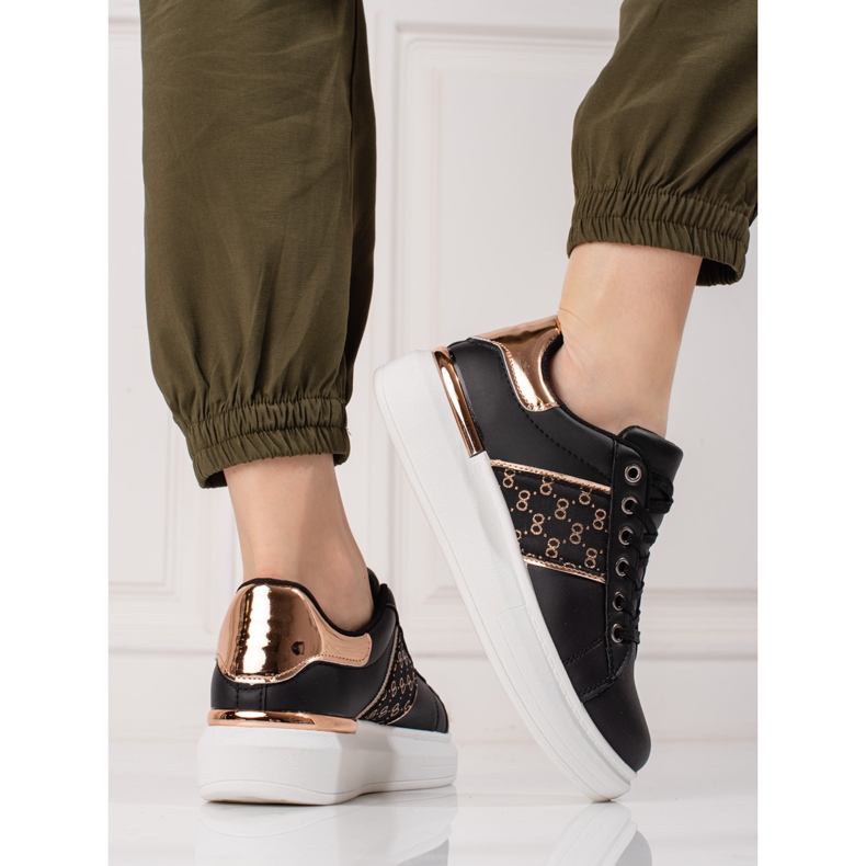 Schwarze Plateau-Sportschuhe von Shelovet 2