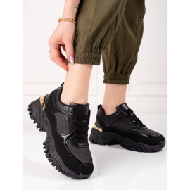 Schwarze Damensneaker auf der Shelovet-Plattform 1