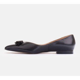 Marco Shoes Dezente Ballerinas mit Fransen schwarz 1