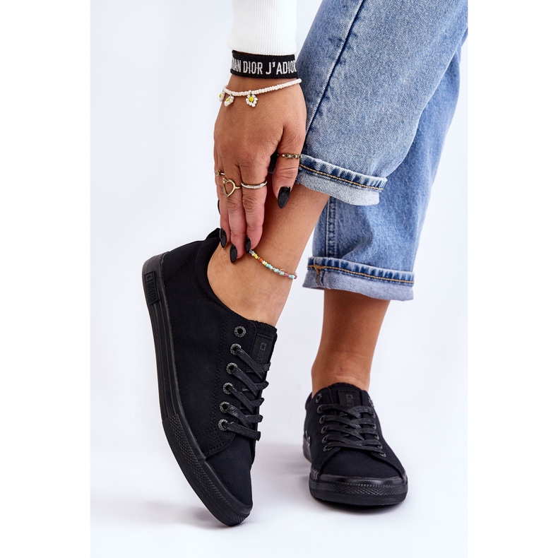 Glatte niedrige Damen-Sneaker Big Star LL274057 Schwarz 1