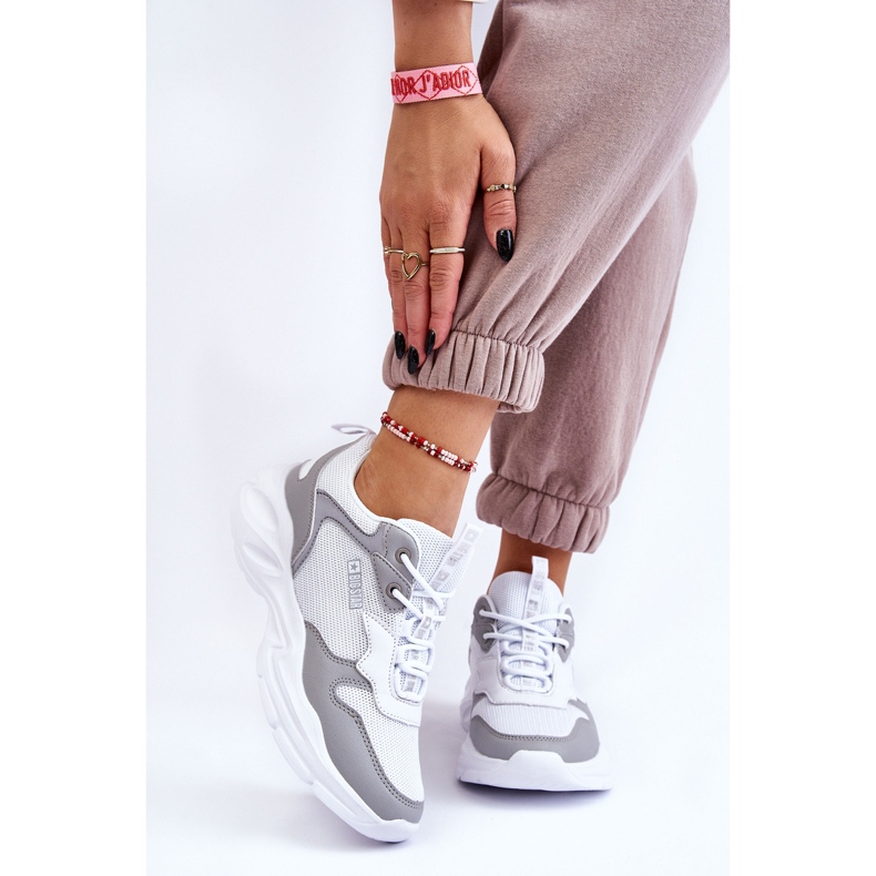 Damen Leichte Sportschuhe Big Star LL274375 Weiß-Grau 2