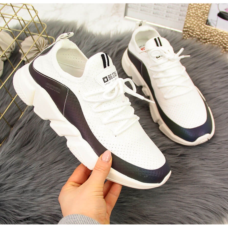 Sportschuhe Damen Petrol Weiß Big Star FF274A052 2