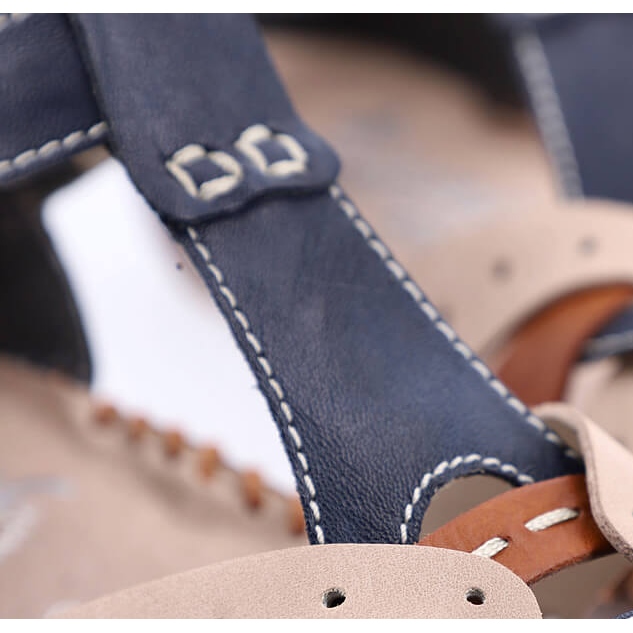 Bequeme flache Damensandale mit Klettverschluss Rieker M1655-14 beige 1