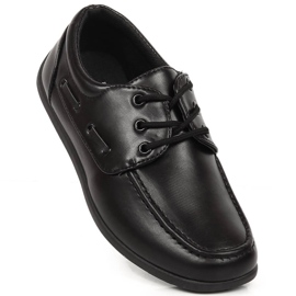 Schwarze American Club 51/23 formelle Kommunionschuhe für Jungen 1