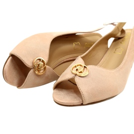 Evento Frauensandalen mit einer goldenen Dekoration 23SD35-5480 Pink/Gold rosa 6
