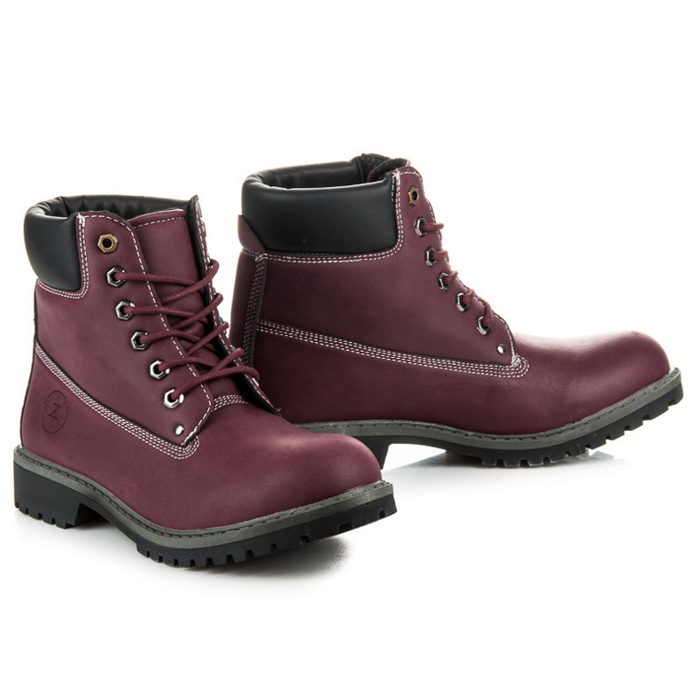 Mckeylor Kastanienbraune Wanderschuhe für Damen rot 1