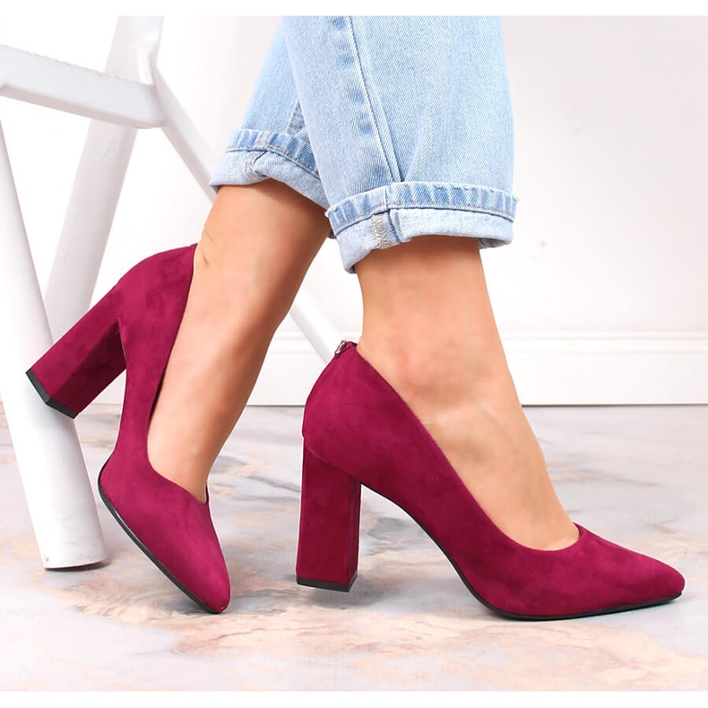 Sergio Leone PB216 Spitze Pumps aus Wildleder für Damen rosa 1