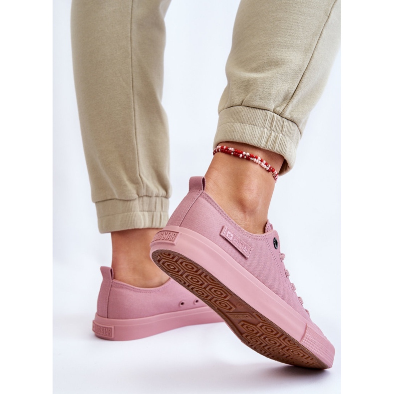 Klassische niedrige Damen-Sneaker Big Star LL274027 Rosa 1