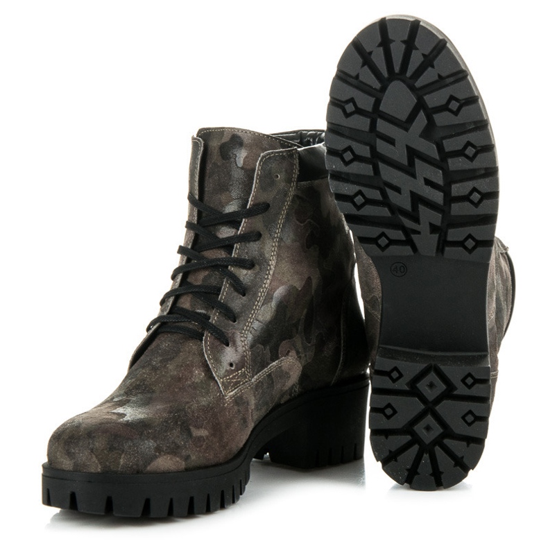 Vinceza Schnürstiefel mit Protektor grün 1