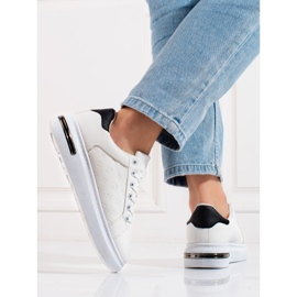 Damen Sportschuhe Shelovet weiß mit Muster 2