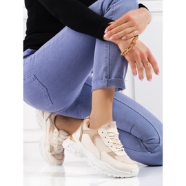 Damensneaker Shelovet mit Plateau in Beige orange 1