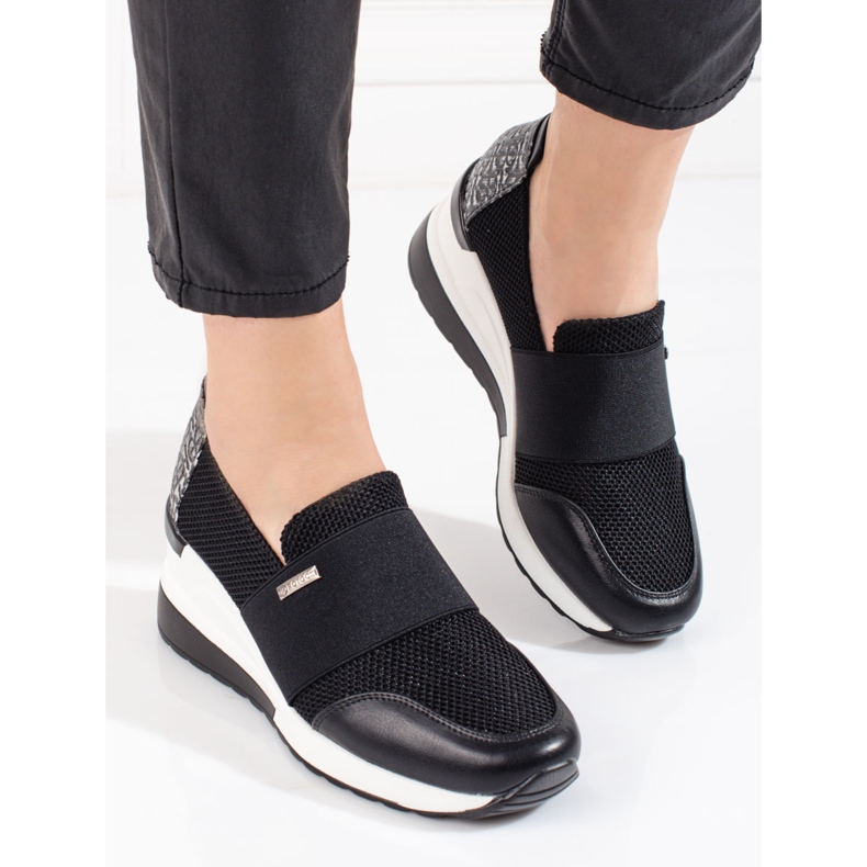 W. Potocki Schwarze Turnschuhe mit Keilabsatz von Potocki für Damen 1