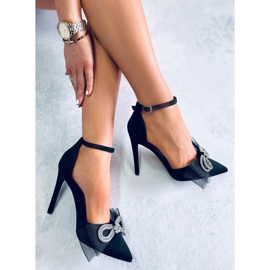 Seastar Triana High Heels aus schwarzem Tüll mit Schleife 1