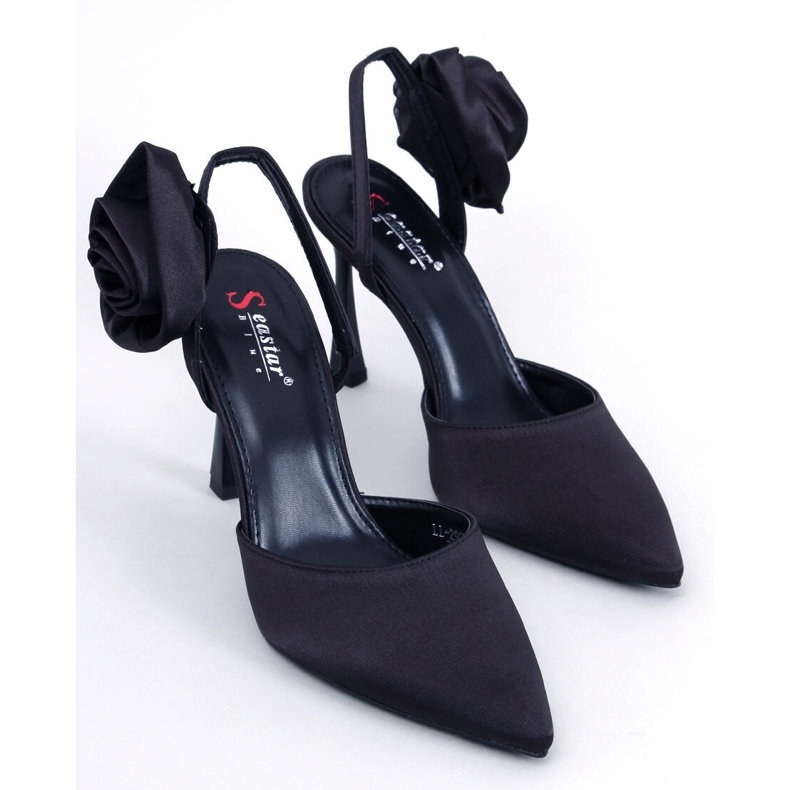 Seastar Satinnadeln mit einer Flores Black Blume schwarz 1