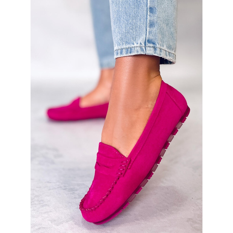 PA1 Anaya Damen-Loafer aus fuchsiafarbenem Wildleder rosa 1