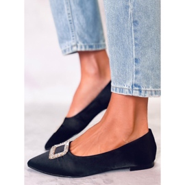 PA1 Elegante Ballerinas mit Lorella Black Steinen schwarz 1
