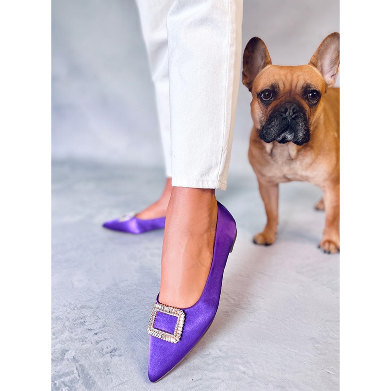 PA1 Elegante Ballerinas mit Lorella Purple-Steinen violett 1