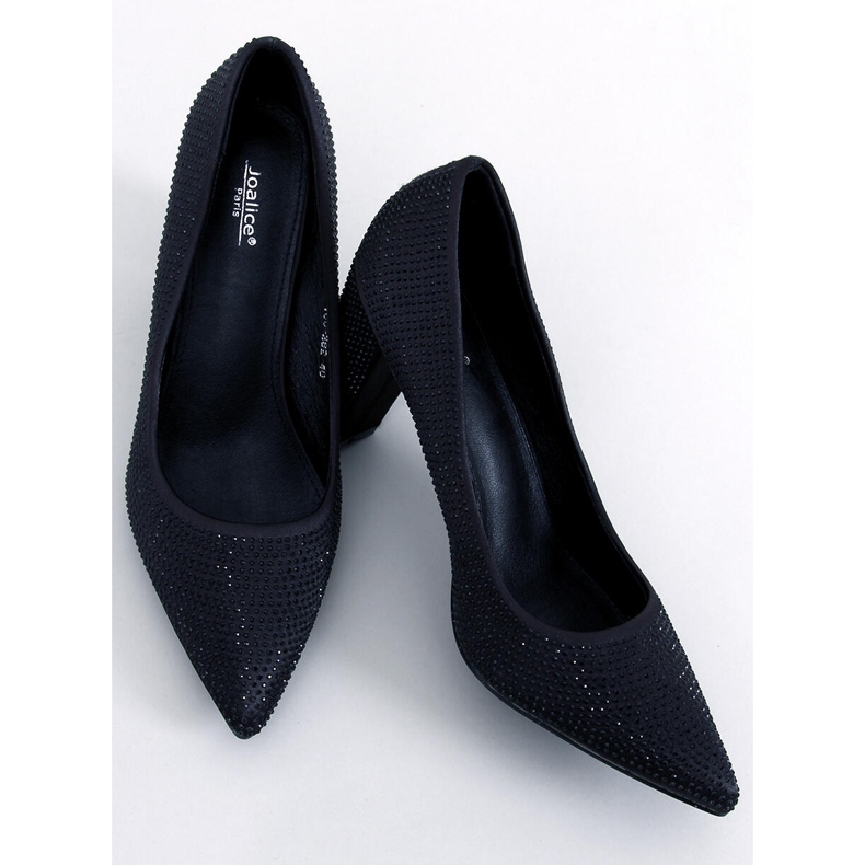 BM Marisa Schwarze, perlenbesetzte Pumps mit hohem Absatz 1