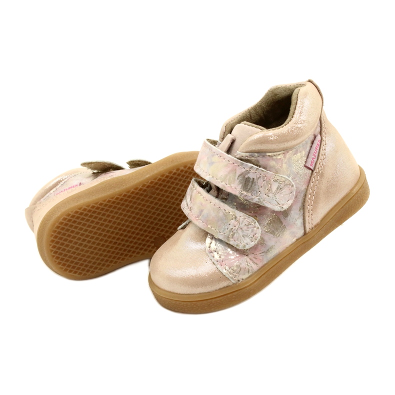 Mazurek Klettstiefel 1302 Spring Flower Golden Satin beige 5