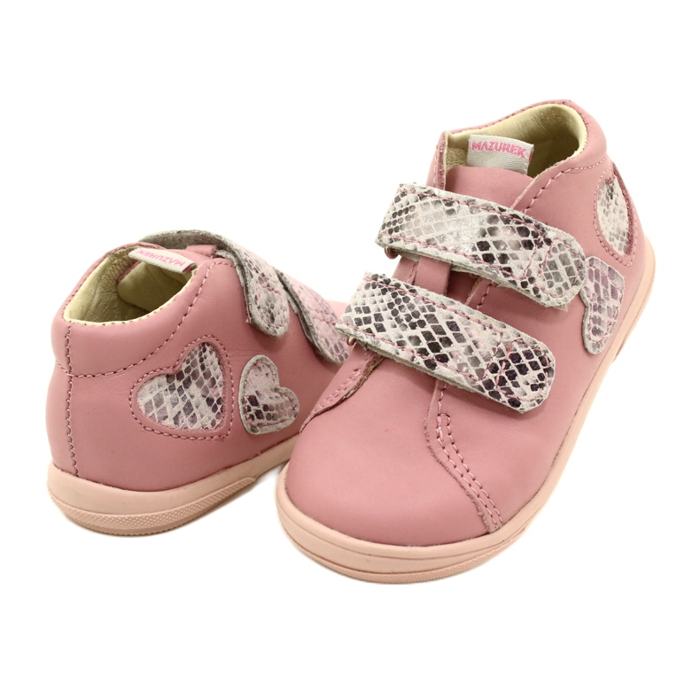 Klettschuhe Mazurek 1264 Pink Snake Hearts rosa 3