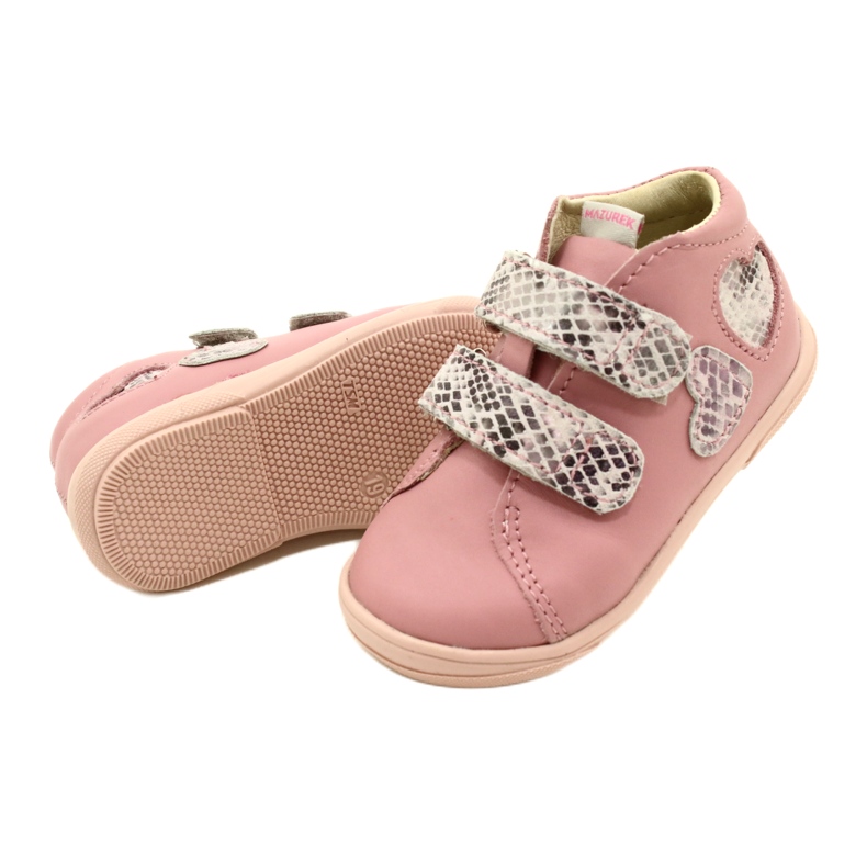 Klettschuhe Mazurek 1264 Pink Snake Hearts rosa 4