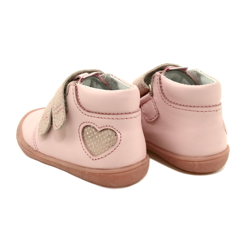 Klettstiefel Mazurek 1341 Pink Glitter Heart rosa 5