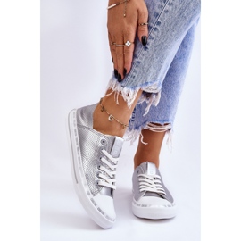 Damen-Sneaker aus Leder Big Star LL274016 Silber 1