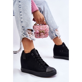 Hidden Wedge High Sneakers Big Star LL274034 Schwarz 1