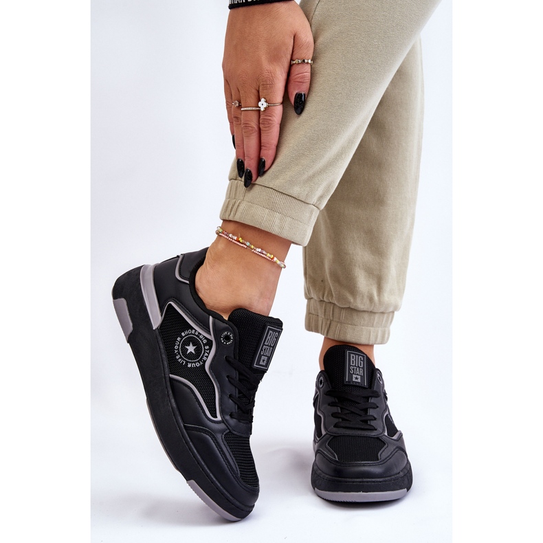 Damen Sportschuhe Big Star LL274443 Schwarz und Grau 1