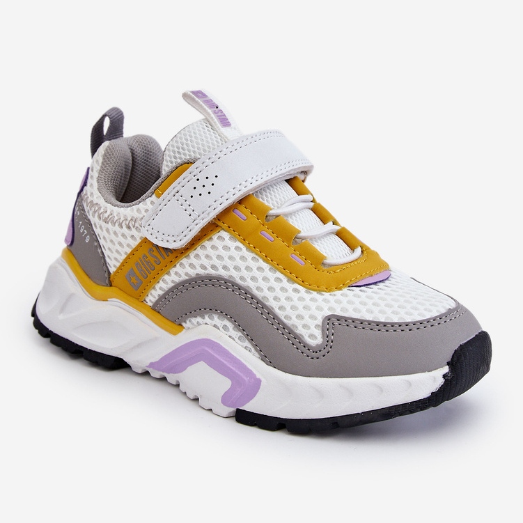 Sportschuhe für Kinder mit Klettverschluss Big Star JJ374257 Weiß und Gelb mehrfarbig 2