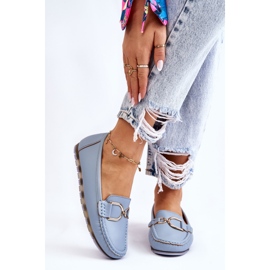 PS1 Lederhalbschuhe für Damen Hellblau Downtown 2