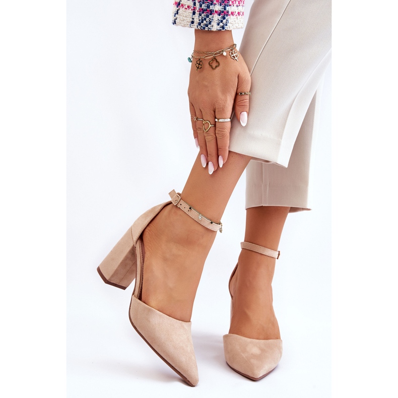 Pumps aus Wildleder Beige Lexie 1