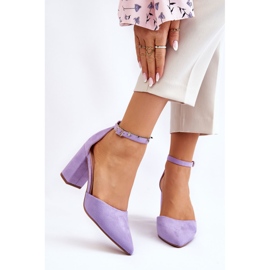 Lila Lexie Wildleder Pumps 1