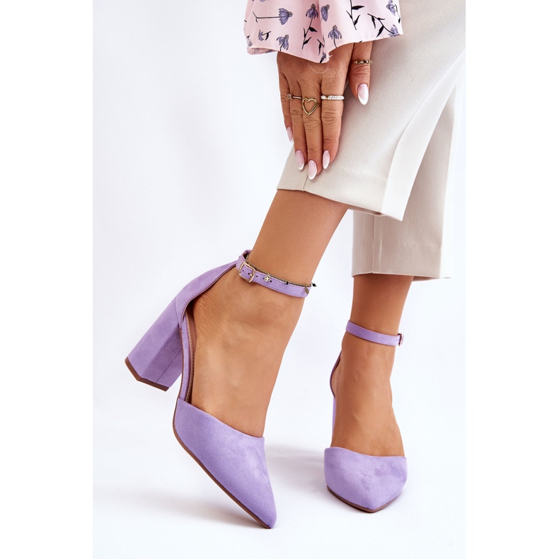 Lila Lexie Wildleder Pumps 1