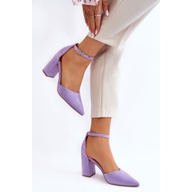 Lila Lexie Wildleder Pumps violett 2