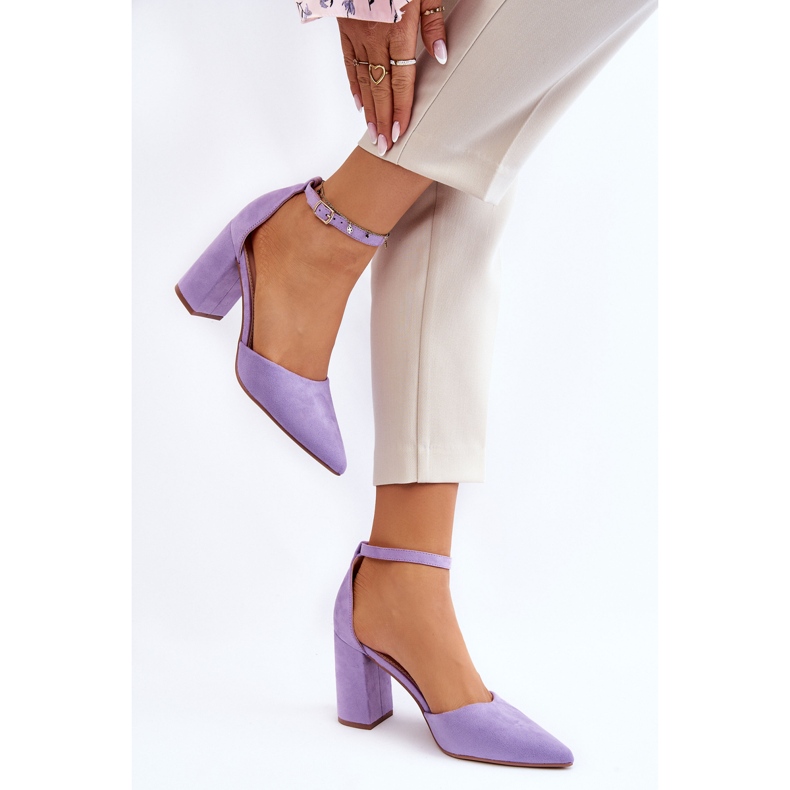 Lila Lexie Wildleder Pumps 2