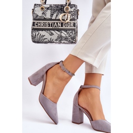 PS1 Pumps aus Wildleder Grau Lexie 2