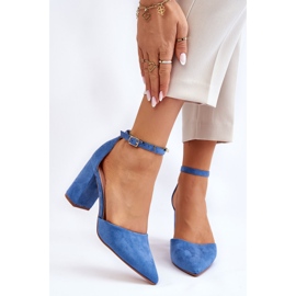 Blaue Lexie Pumps aus Wildleder 1