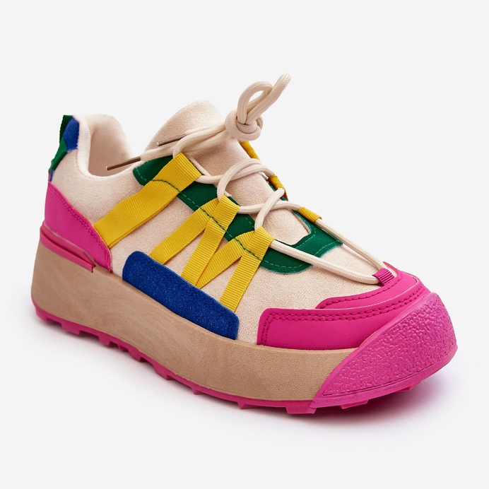 PS1 Damen Wildleder Plateau Sportschuhe Multicolor Rohan mehrfarbig 1