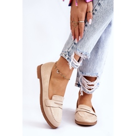 PS1 Bequemer Wildleder-Loafer für Damen Beige Lucca 1