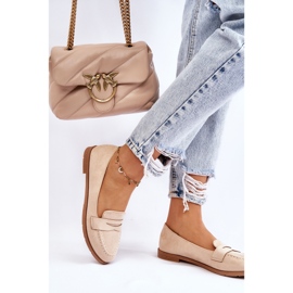 PS1 Bequemer Wildleder-Loafer für Damen Beige Lucca 2