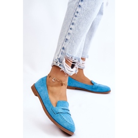 PS1 Bequemer Wildleder-Loafer für Damen Blau Lucca 2