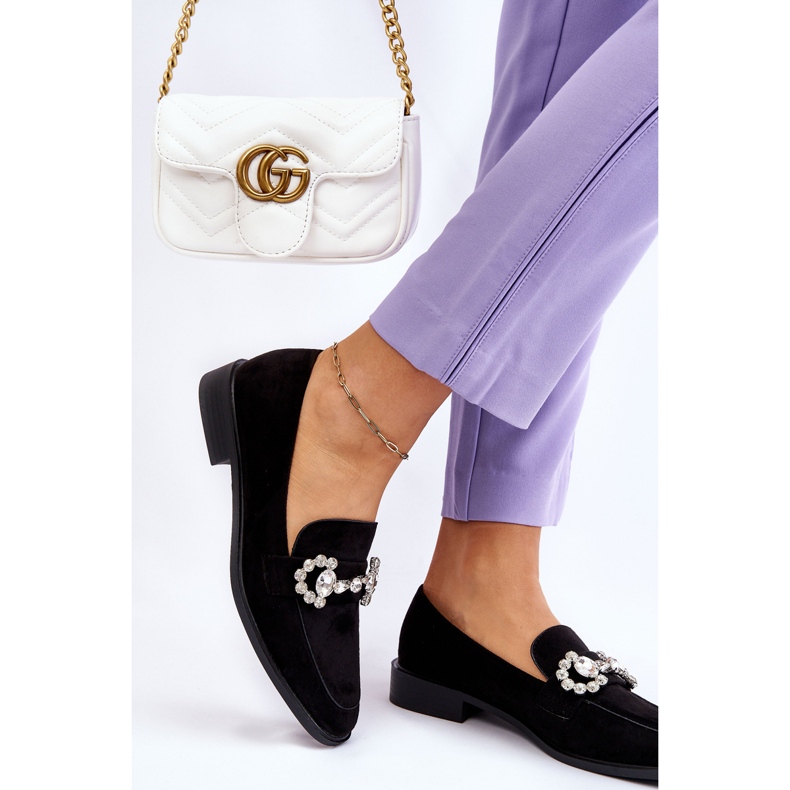 PS1 Eleganter schwarzer Wildleder-Loafer Aliya 2