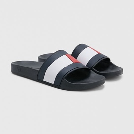 Tommy Hilfiger Rubber ht Flag Pool Flip-Flops FM0FM04263BDS blau 1