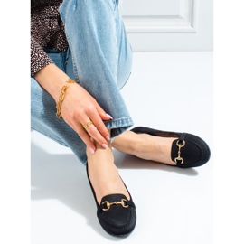 W. Potocki Schwarze Mokassins für Damen von Potocki 2