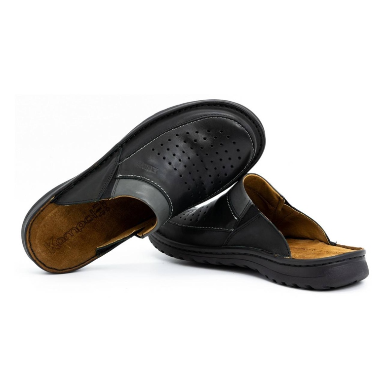 Herren Lederhausschuhe 219 Kampol schwarz 5