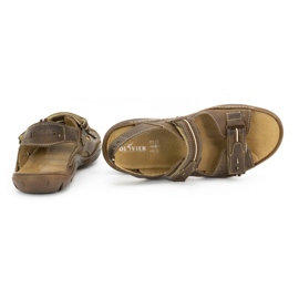 Olivier Herren Ledersandalen 448 dunkelbraun 2