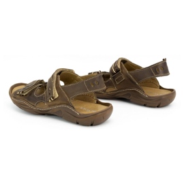 Olivier Herren Ledersandalen 448 dunkelbraun 3