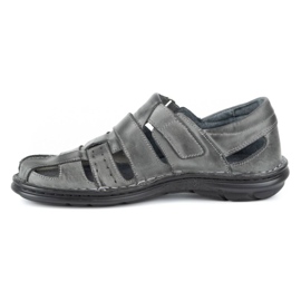 Olivier 467 Graue Herrensandalen 1
