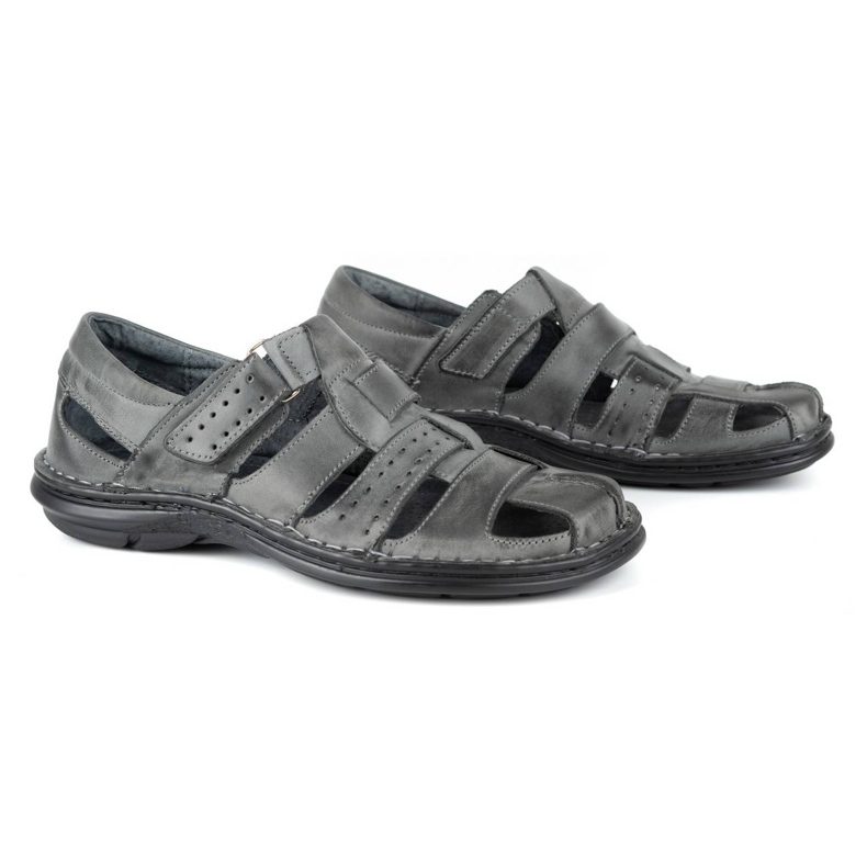 Olivier 467 Graue Herrensandalen 3